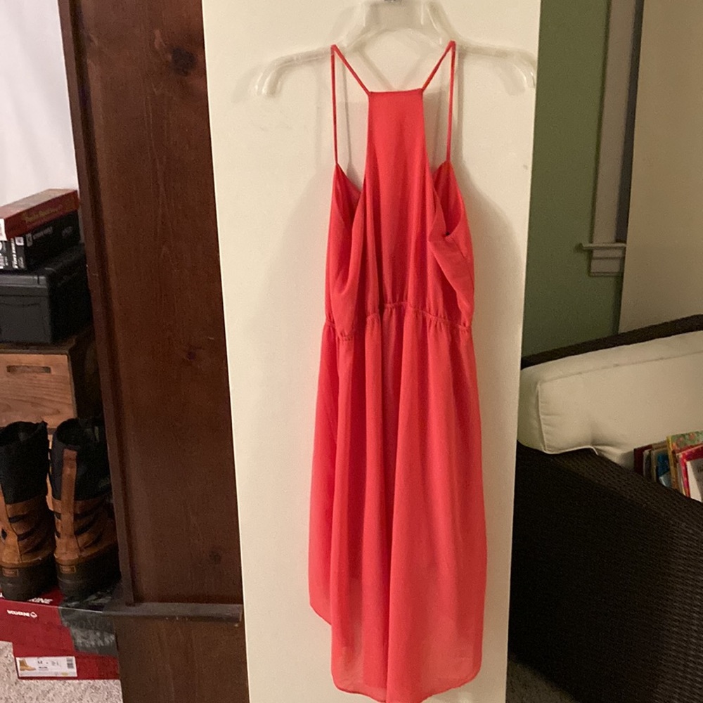 Dark coral cocktail dress - Picture 4 of 4